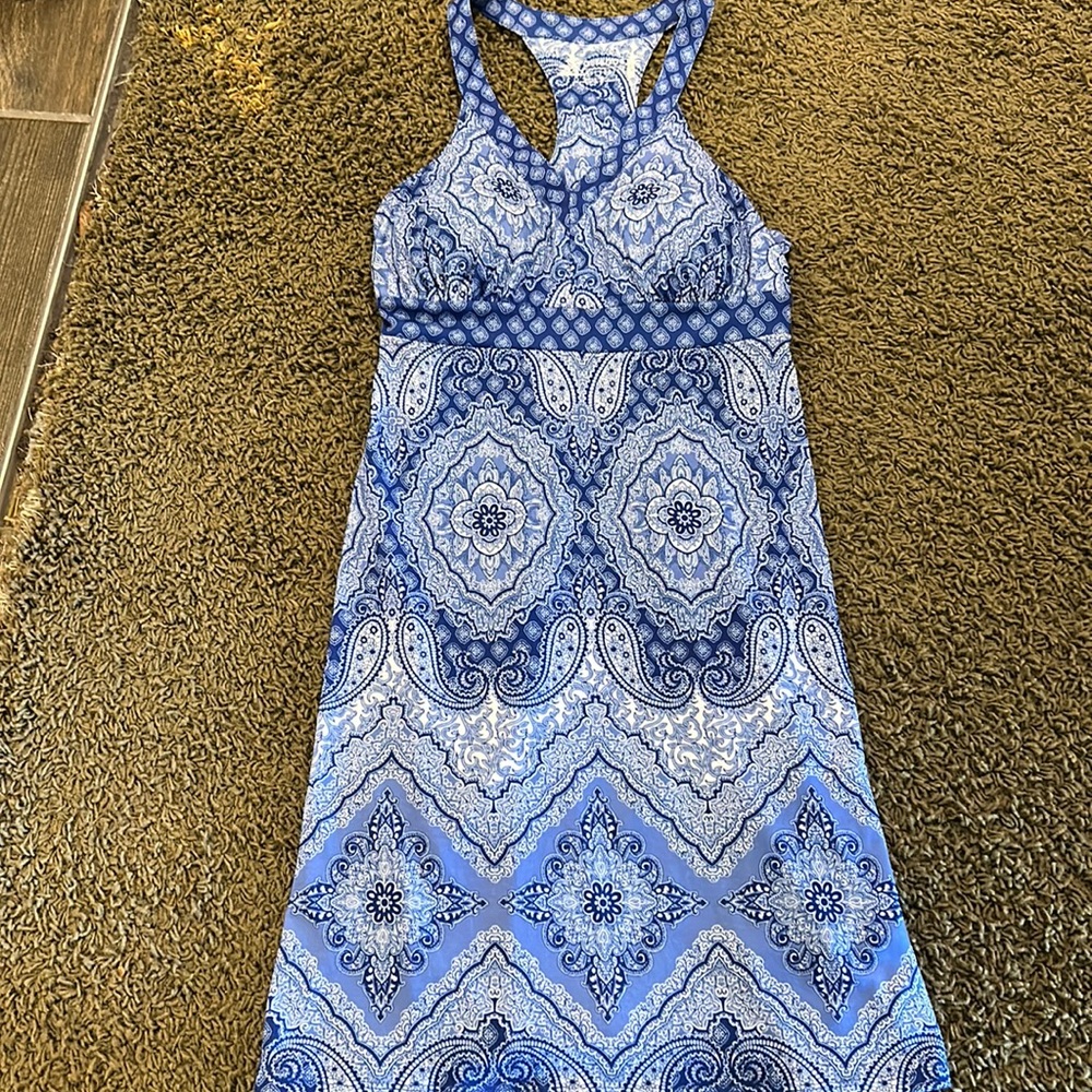 Built in Bra racer, back floral dress